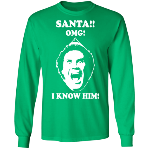 Elf Will Ferrell Santa.OMG! I Know Him Ugly Christmas Sweatshirt - TheTrendyTee