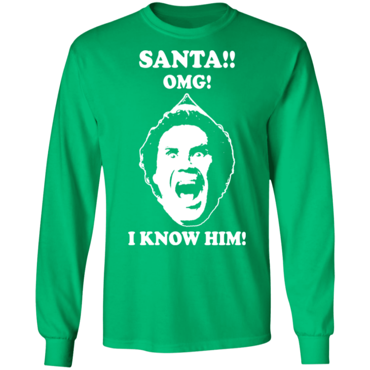 Elf will ferrell santa. Omg! I know him ugly christmas sweatshirt - thetrendytee