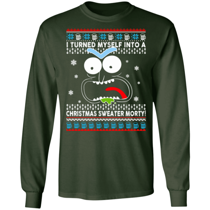 I turned myself into a christmas sweater morty - thetrendytee