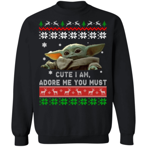 Baby yoda christmas ugly sweater cute - thetrendytee