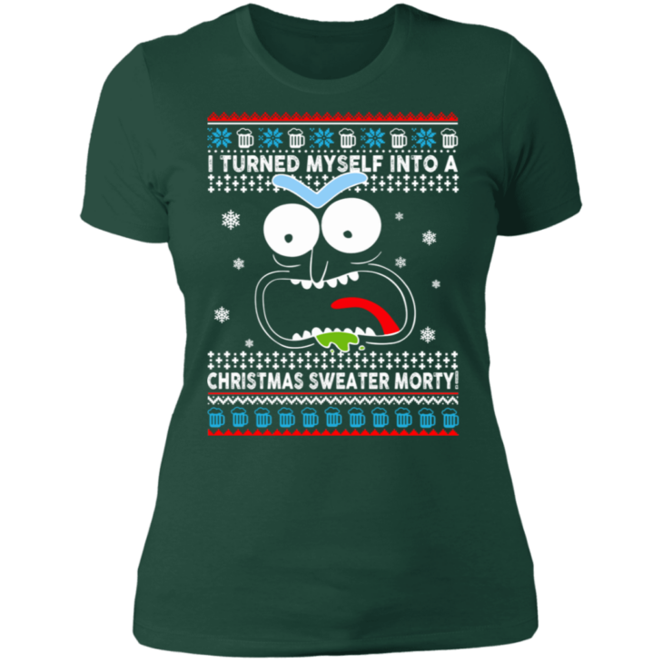 I turned myself into a christmas sweater morty - thetrendytee