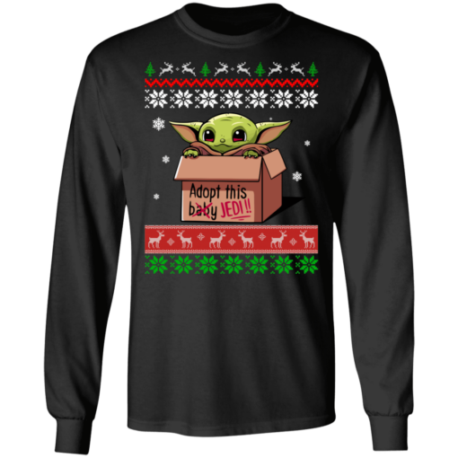 Baby Yoda Adopt This Jedi Ugly Christmas Sweater - TheTrendyTee
