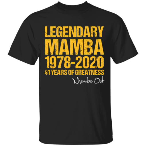 Kobe Bryant Mamba-Out 41 Years Of Greatness T-Shirt - TheTrendyTee