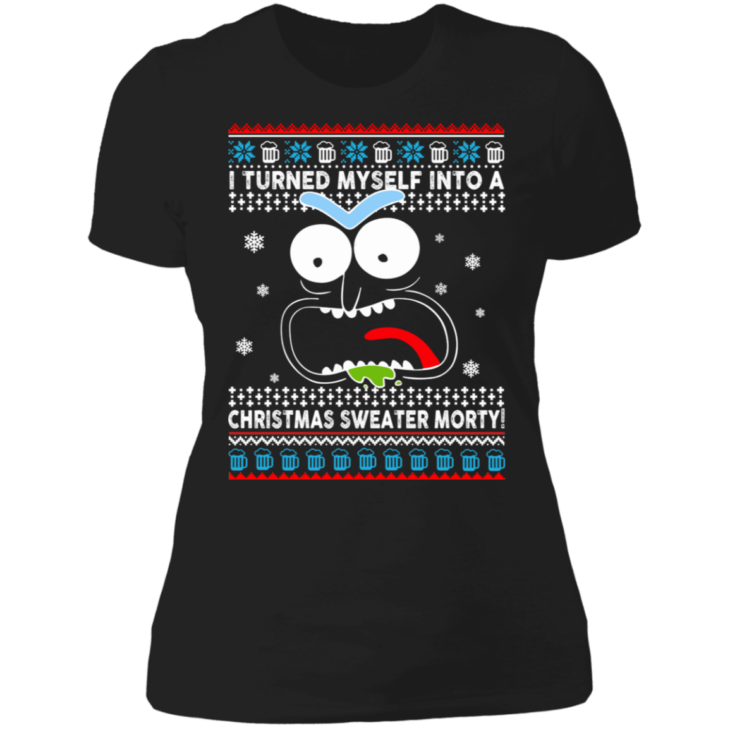 I turned myself into a christmas sweater morty - thetrendytee