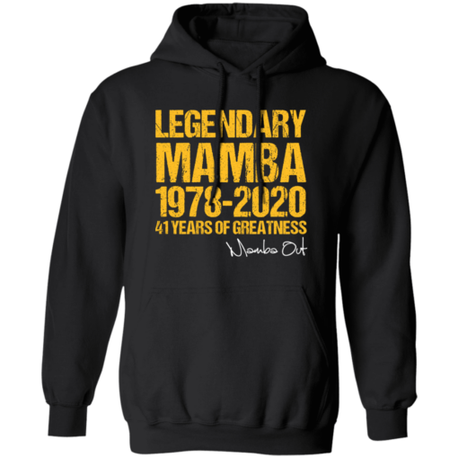 Kobe bryant mamba-out 41 years of greatness t-shirt - thetrendytee