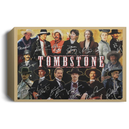 Tombstone all signature poster, framed canvas - thetrendytee