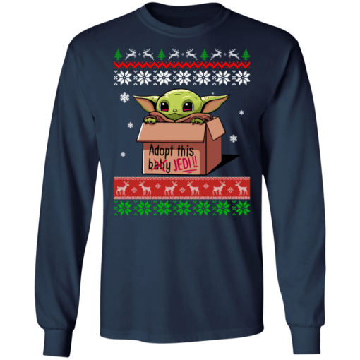 Baby yoda adopt this jedi ugly christmas sweater - thetrendytee