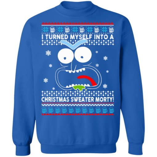 I turned myself into a Christmas sweater Morty - TheTrendyTee