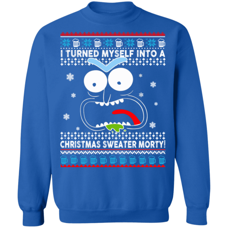 I turned myself into a christmas sweater morty - thetrendytee