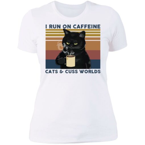 I run on caffeine cats and cuss words vintage shirt - TheTrendyTee