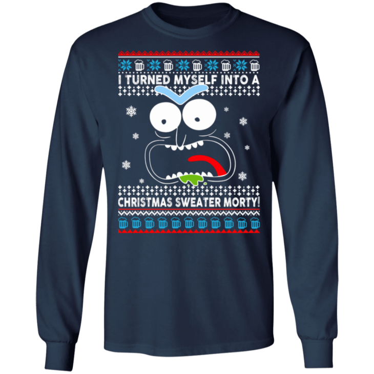 I turned myself into a christmas sweater morty - thetrendytee