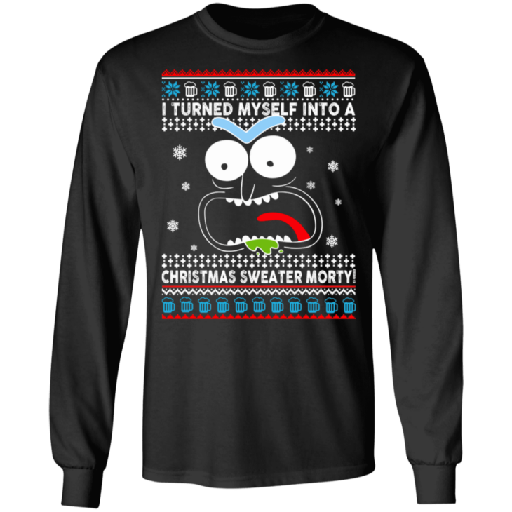 I turned myself into a christmas sweater morty - thetrendytee