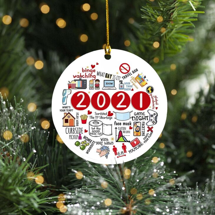 2021 pandemic quarantine christmas ornament