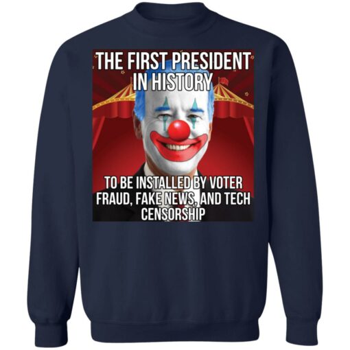 Joe Biden the first president in history to be installed shirt from $19.95 - Thetrendytee.com