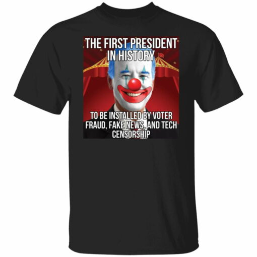 Joe biden the first president in history to be installed shirt from $19. 95 - thetrendytee
