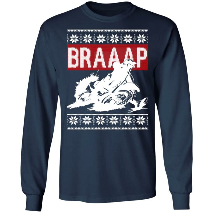 Braaap motocross ugly christmas sweater 9