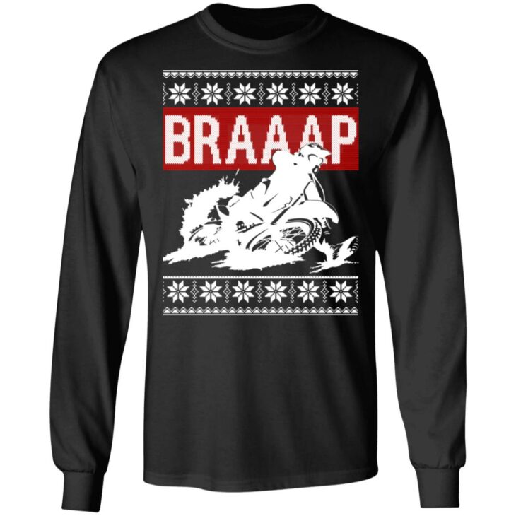 Braaap motocross ugly christmas sweater 8