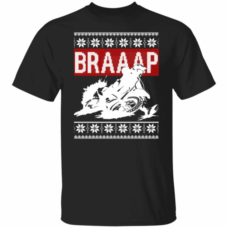 Braaap motocross ugly christmas sweater