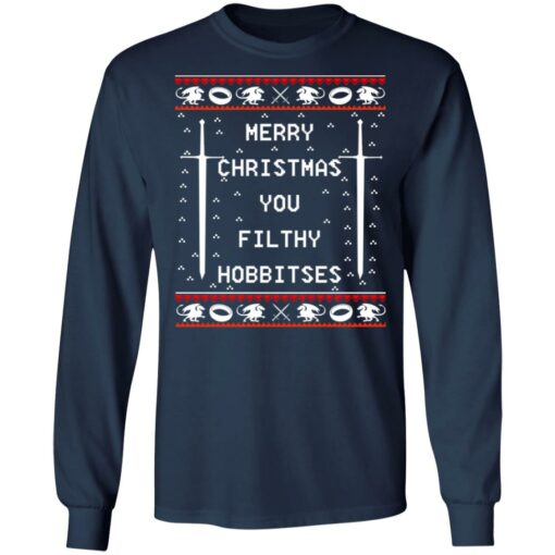 Merry Christmas you filthy hobbitses Christmas sweater from $19.95 - Thetrendytee.com