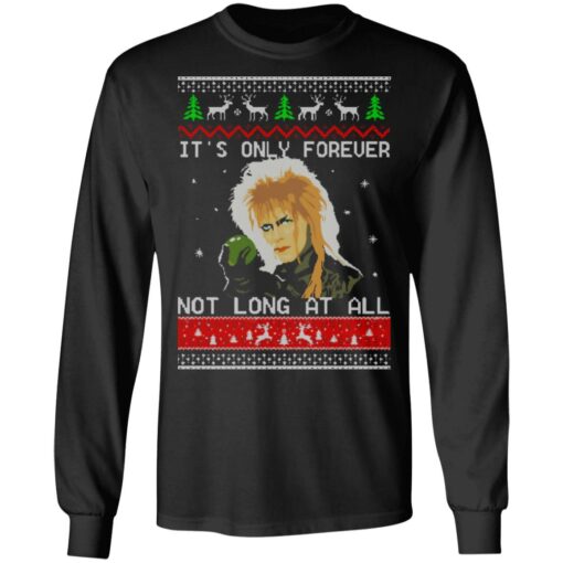 David Bowie it's only forever not long at all Christmas sweater from $19.95 - Thetrendytee.com