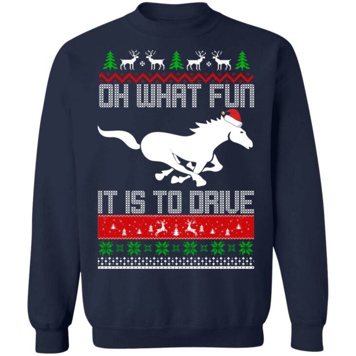 Horse oh what fun it is to drive sweater 10