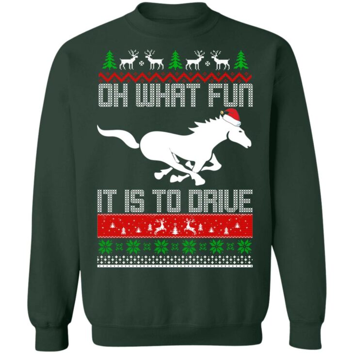 Horse oh what fun it is to drive sweater 4