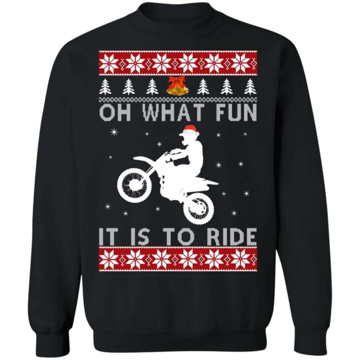 Motocross oh what fun it is to ride christmas sweater