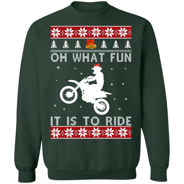 Motocross oh what fun it is to ride christmas sweater 12