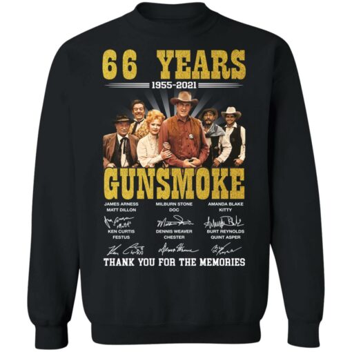 66 Years Gunsmoke thank you for the memories shirt from $19.95 - Thetrendytee.com