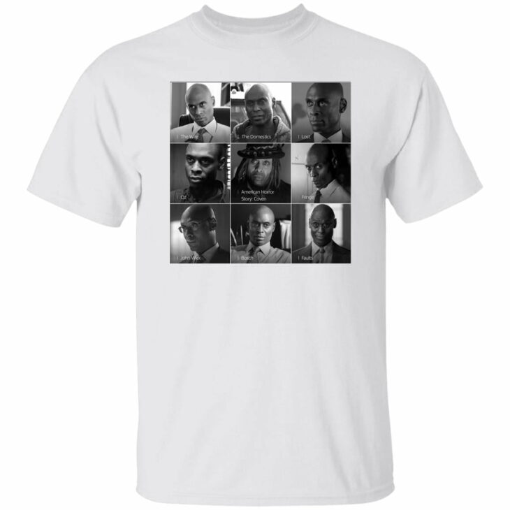 Rip lance reddick, all 9 movies in one t-shirt