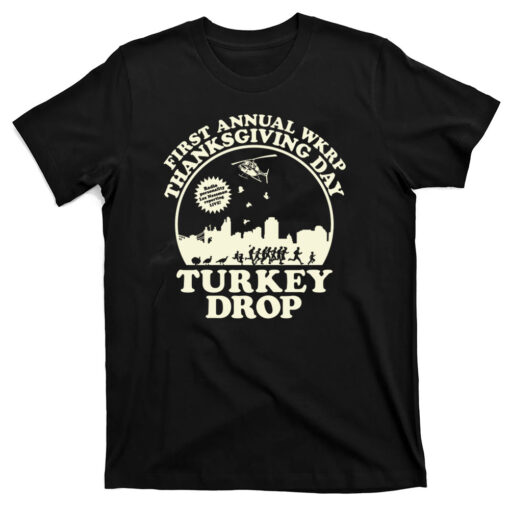 Wkrp thanksgiving day turkey drop t-shirt from $19. 95 - thetrendytee