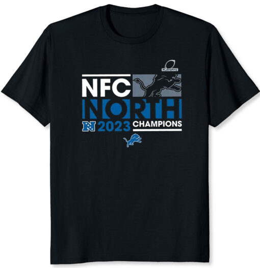 Lions playoff 2023 nfc north division champions shirt black