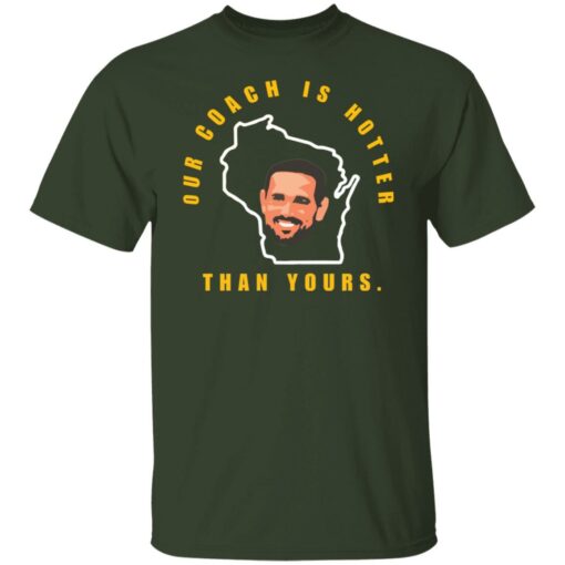 Aaron rodgers our coach is hotter than yours shirt from $19. 95 - thetrendytee